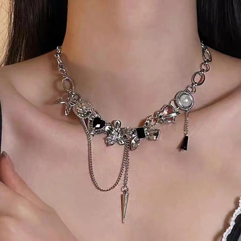 Product Introduction of Vòng Cổ Choker, Phong Cách Đường Phố Punk, Dành Cho Nam Giới, Dây Chuyền Xương Đòn Cao Cấp, Đồ Trang Trí Y2g Văn Hóa Phụ, Ngọt Ngào Và Ngầu, Cổ Áo Hoa Jewelry trang  sức  titan  cao  cấp  hàng  hiệu 29