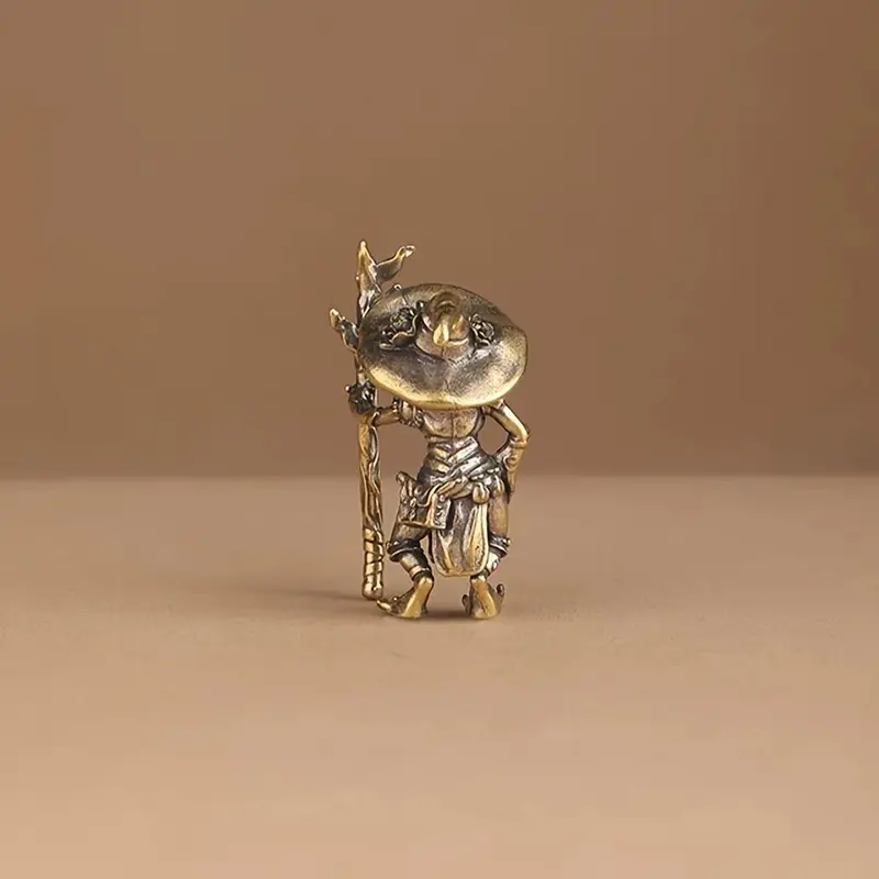 Vintage Frog Witch Statue, 1 Count Miniature Figurine, Multifunctional Home and Office Decoration, Bookshelf Desktop Ornament, Sculpture Desk Decor, Copper Brown Solid Metal Decor, Western Figurine 2