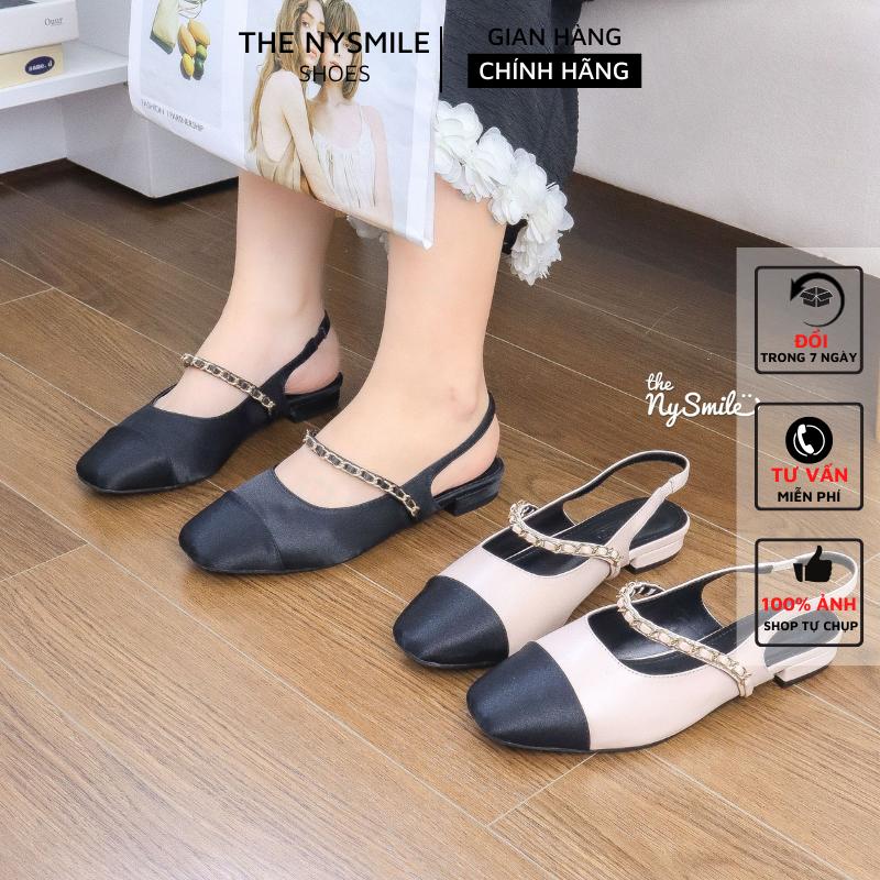 Giày bệt nữ xinh xắn, giày quai hậu quai xích trendy - THENYSMILE - BELL