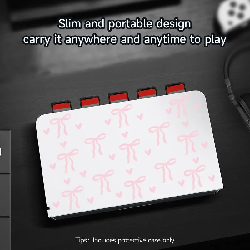 Slim Case Compatible with Switch NS/OLED, Gaming Accessory, ABS Material, Nice Pattern, Protective Case, Hard Shell Accessory Set 3