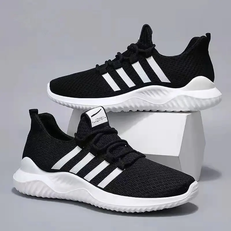 Men's Shoes Summer Breathable Casual Korean Style Sports Mesh Shoes Trendy Versatile Running Shoes Youth Harajuku Wind Mesh Red Shoes Sports Shoes Training