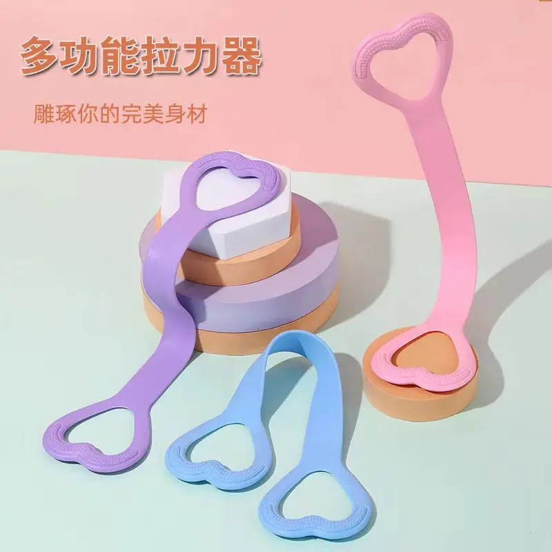 Dụng Cụ Kéo Giãn, Hình Số 8, Mẫu Mới, Dành Cho Nữ, Mở Lưng, Tập Vai, Eo Thon, Thần Yoga, Dây Co Giãn Dày, Làm Bằng Silicon, Dây Co Giãn Lưng dây  kháng  lực  số  8 bộ  dây  kháng  lực dây  tập  bụng  tại  nhà dây  tập  vai  lưng 1