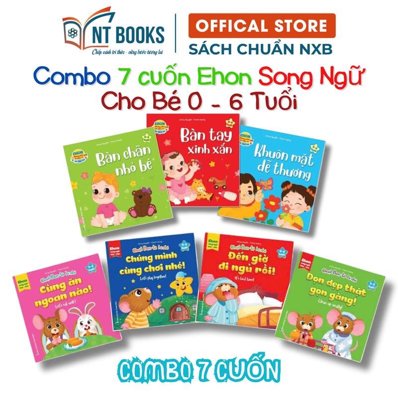 Sách - Bộ Ehon Song Ngữ Việt Anh Những Điều kì Diệu Về Cơ Thể Bé + Chuột BenTo Bé Nhỏ - Rèn Tính Tự Lập Cho Bé 0 - 6 Tuổi (Bộ 7 Cuốn) - VH
