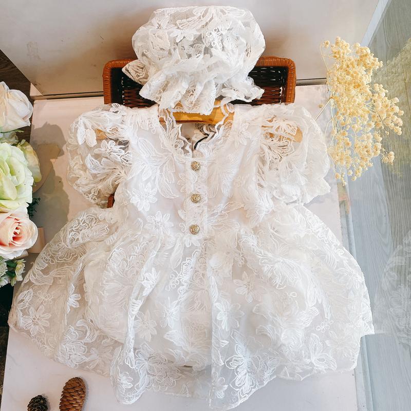 [ĐỘC QUYỀN] Body Váy Ren Công Chúa Cho Bé  3-13kg trên gối nút trên gối thiên nhiên bộ đồ liền thân & áo liền quần Giày gái 5