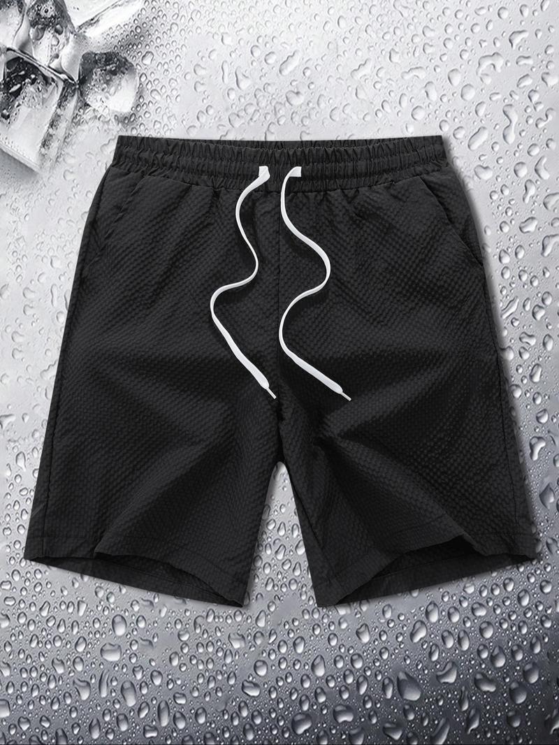 Product Introduction of Men's Solid Color Gym Shorts, Casual Comfy Breathable Swim Shorts for Summer, Men's Swimwear Bottoms for Beach & Gym 3