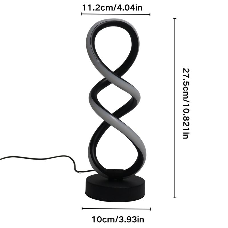 Product Introduction of Spiral Design LED Table Lamp, Touch Control Night Light, 3 Light Modes Desk Lamp for Home Living Room Bedroom Decor 1