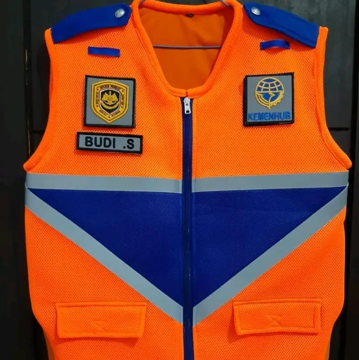 rompi Dishub castom logo lis nama