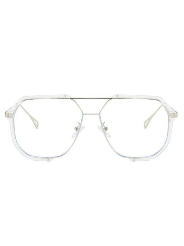 Simple Anti-blue Light Square Frame Eyeglasses, Basic Fashion Eyeglasses for Women & Men, Fashion Eyeglasses for Work, Daily Clothing Decor 3