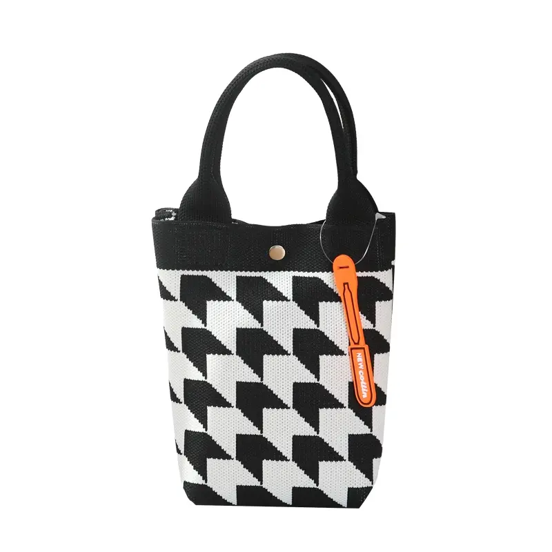 Knitted Mini Sling Bag Premium Tas HP Rajut Selempang Wanita Korean Style MOTIF WALLET - T215 Pink 4