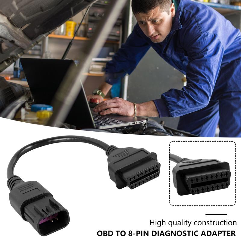 Product Introduction of 16 Pin Female to 8 Pin Diagnostic Adapter Premium Diagnostic Connector Cable Stable Fault Detection Testing Cable Replacement Diagnostic Tool Connector for ATV r2900 22
