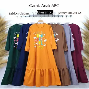 Promo paket gamis anak perempuan model rample 4pcs 100rb buat usia 6-11tahun