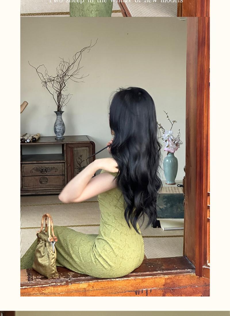 Product Introduction of Sườn Xám Hoa Hồng Trung Quốc Phong Cách Quốc Gia, Váy Dài Vừa Vặn Cao Cấp Váy Jacquard, Thích Hợp Cho Mùa Xuân Và Mùa Hè 2024 Nữ Women Dress 16