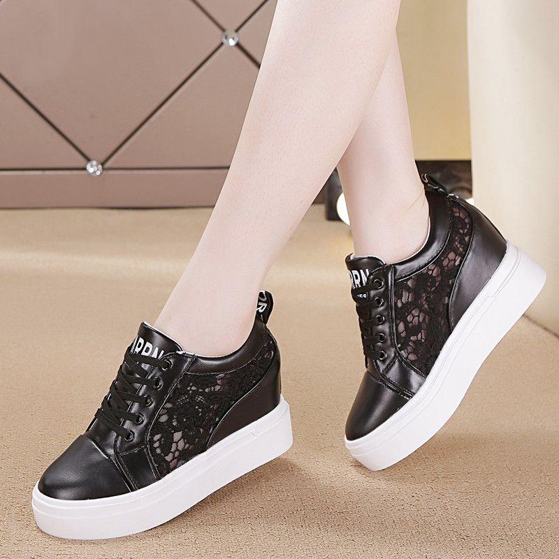 Product Introduction of Giày Trắng Cho Nữ, Giày Đế Bằng Tăng Chiều Cao, Đế 10Cm, Bơm Đa Năng, Giày Thể Thao Thường Ngày Hàn Quốc, Giày Trượt Băng, Bộ Sưu Tập Mới 2023 13