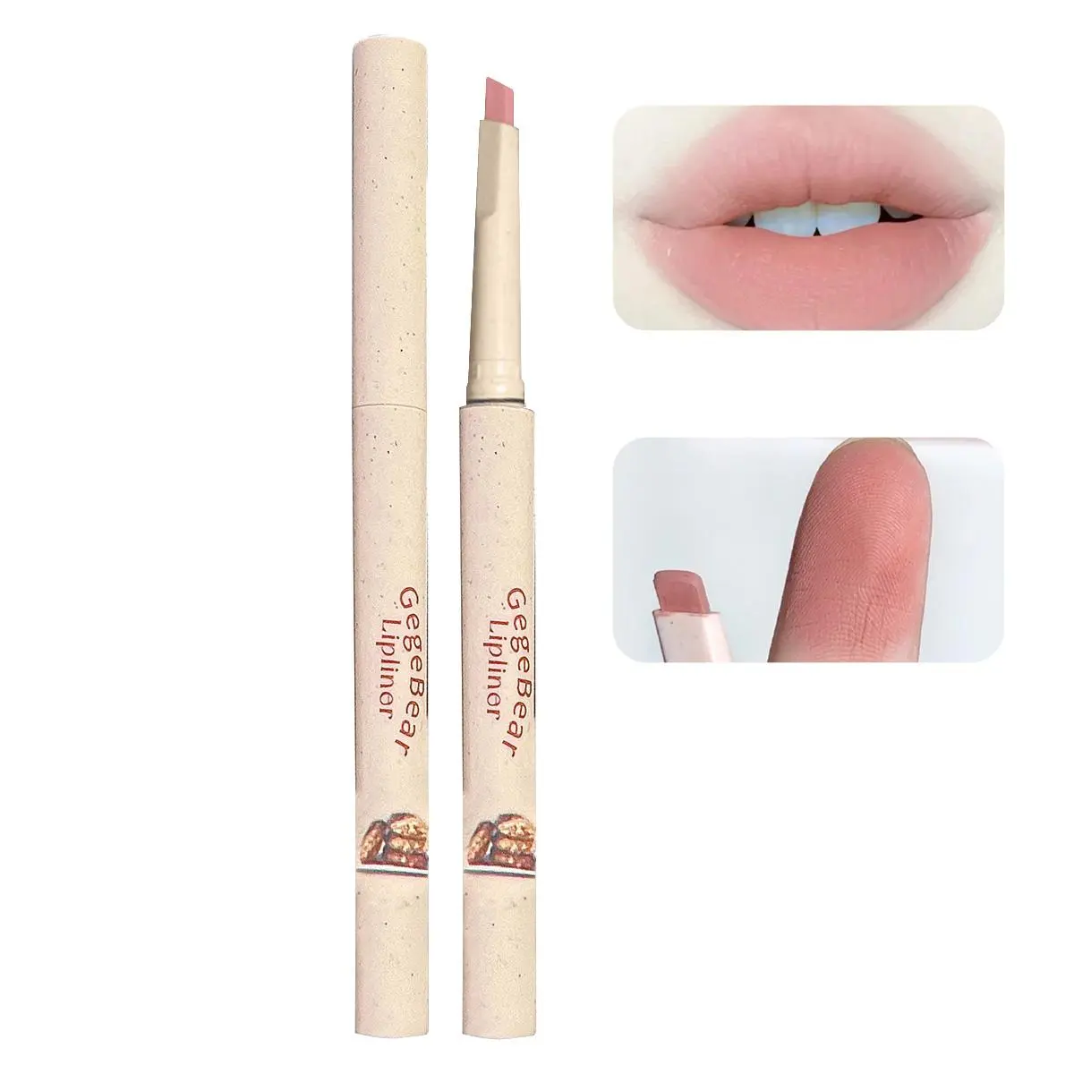 Long Lasting Natural Lip Liner, 1 Count Waterproof Smudge-proof Fine Tip Lipliner Cosmetic, Easy-to-apply Lipliner Pen For All Makeup