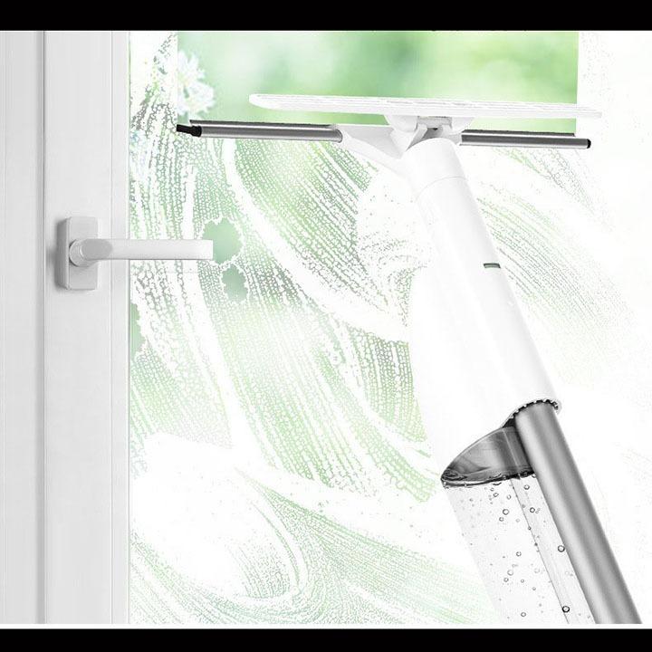 Cây lau kính có bình xịt nước tự động dài 1m05, dụng cụ lau kính vệ sinh cửa sổ, gương kính - chổi lau kính đa năng 7