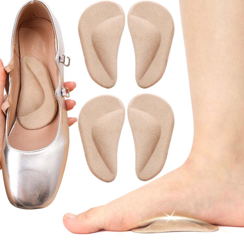 Product Introduction of Insole Separuh, 1 / 2 / 3 / 4 Pasang, Penggunaan Jangka Panjang, Mudah, Bernafas, Elastik, Bantal Kasut, Insole Sokongan Kaki Rata 14