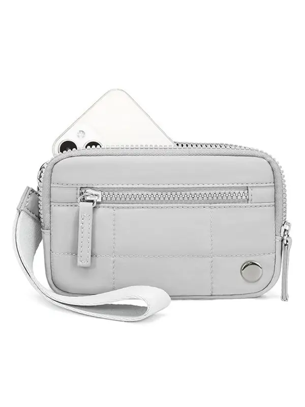 Women's Solid Color Zipper Compact Wristlet,  Wallet Clutch, Fashionable Lightweight Waterproof Phone Bag, Casual Versatile Clutch for Daily Used, Elegant Clutch 0