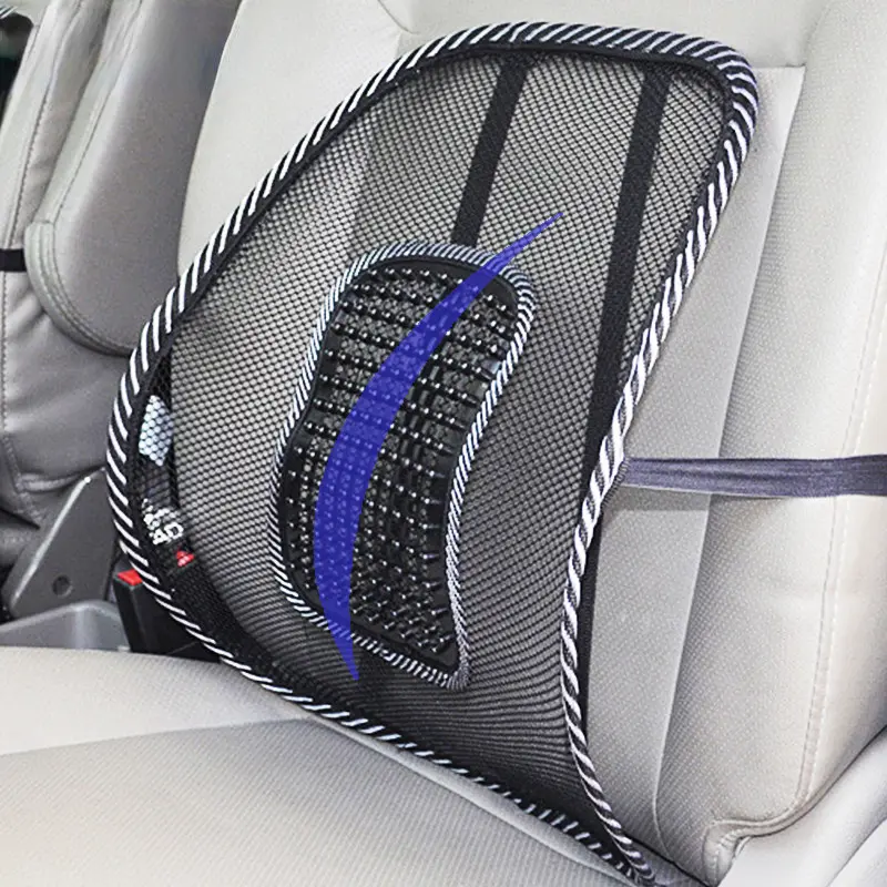 Car Seat Office Chair Massage Back Lumbar Support Mesh Ventilate Cushion Pad Black Mesh Back Lumbar Cushion for Car Driver