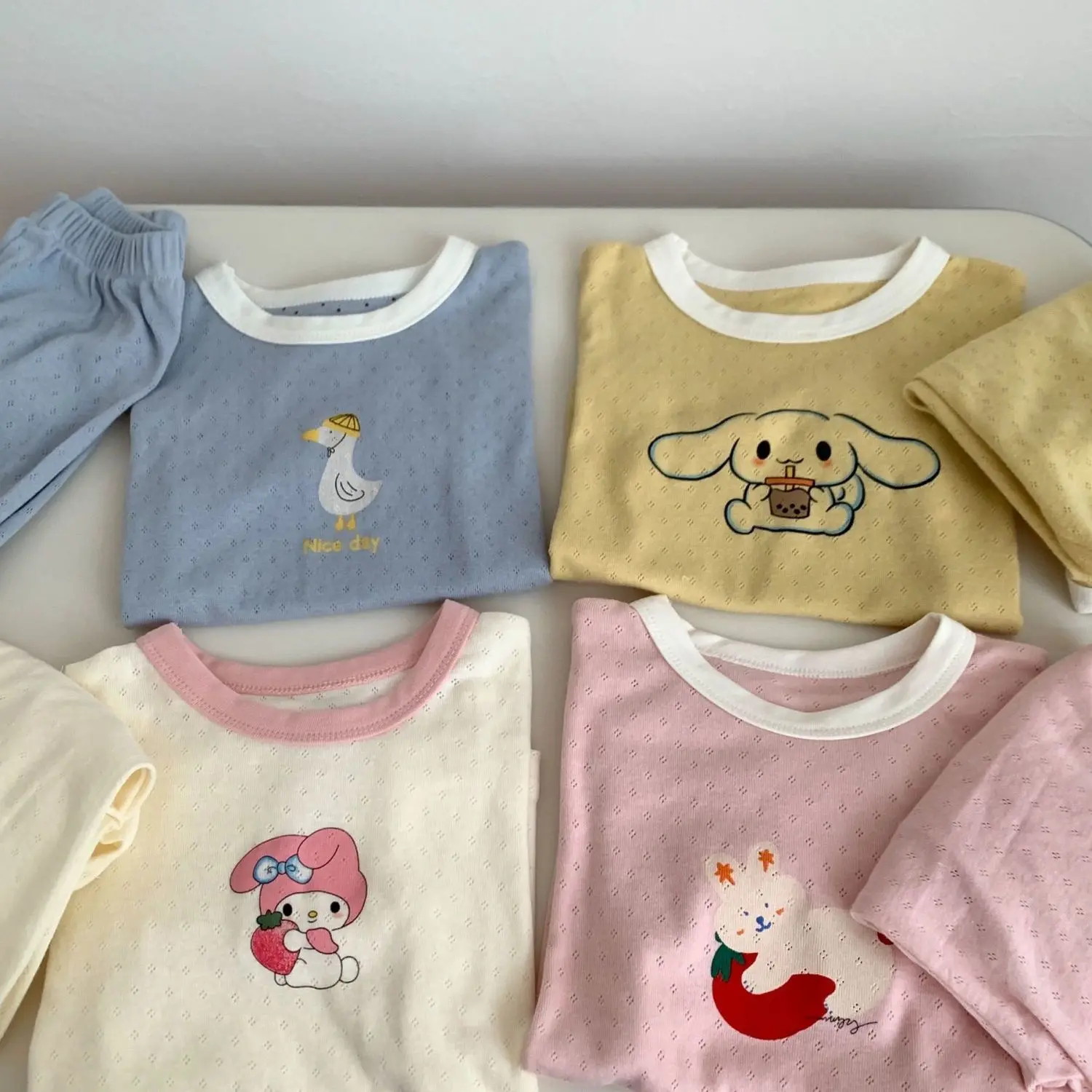 Bộ Đồ Ngủ Trẻ Em, Cotton Thở, Mặc Nhà, Mùa Hè, Cho Bé Trai Và Bé Gái, Thiết Kế Hoạt Hình, Cotton Nguyên Chất, ngắn Tay, Quần Ngắn, Quần Áo Trẻ Em, Thích Hợp Cho Phòng Điều Hòa Không Khí, Năm 2025