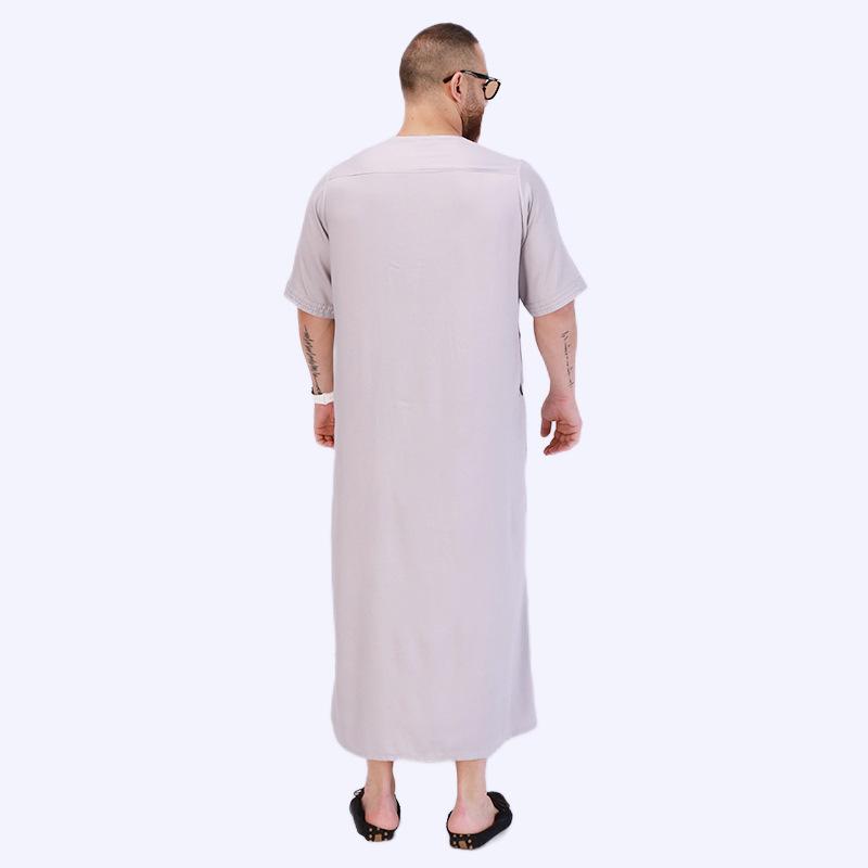 Product Introduction of Áo Choàng Dân Tộc Ả Rập, Dành Cho Nam Giới, Tay Áo Dài Và Ngắn, Váy Hồi Giáo Trung Đông, Phong Cách Châu Âu Và Mỹ Thoải Mái, Ngoại Cỡ, Giảm Giá Bán Chạy 11