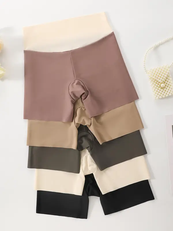 Women's Solid Color Boyshorts, Breathable Comfortable Panty for Daily Wear, Women's Underwear for All Seasons 1