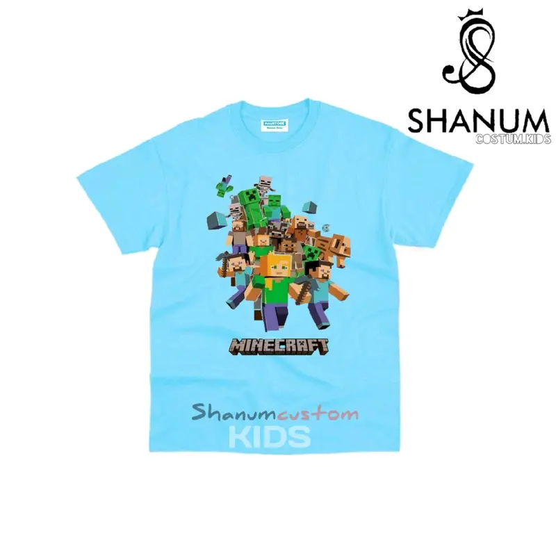 BAJU KAOS ANAK MINECRAFT BAHAN KATUN COMBET 30S PREMIUM/TERMURAH 8