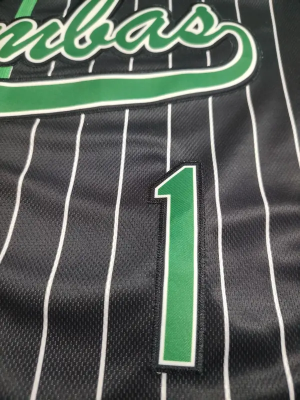 Men's Letter & Number Embroidery V Neck Baseball Jersey, Loose Striped Print Short Sleeve Button Sports T-shirt, Casual Breathable Baseball Jersey for Outdoor Sports 8