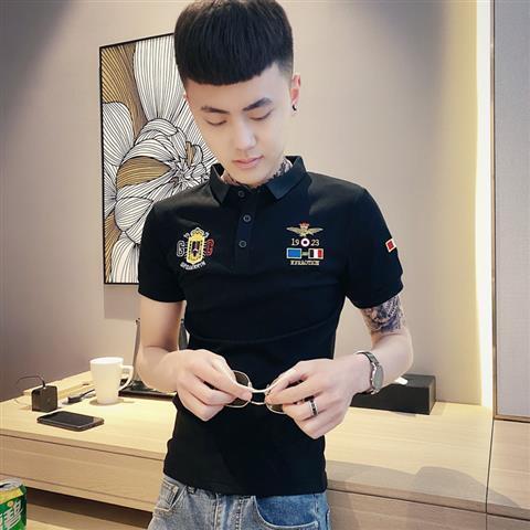 Product Introduction of Áo Thun Nam ngắn Tay Dáng Ôm, Phong Cách Hàn Quốc Hợp Xu hướng, Áo Polo Tay Lửng Bó Sát, Mùa Hè Mới, Tinh Thần Xã Hội, Thích Hợp Cho Giới Trẻ, Bộ Sưu Tập Mới Yêu Thích (2286), 1