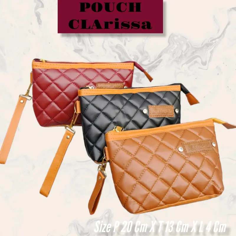 POUCH CLARISSA BORDIR dapat Tali pendek 0