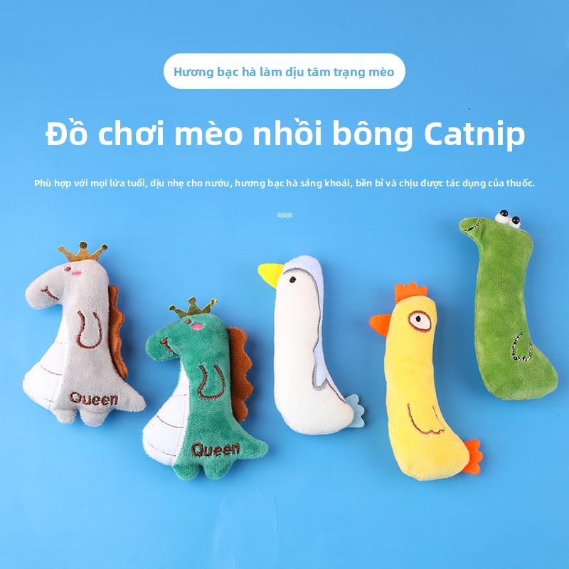 Đồ chơi nhồi bông cỏ mèo cho mèo cưng, đồ chơi nhai bền, gậy trêu mèo phát ra…