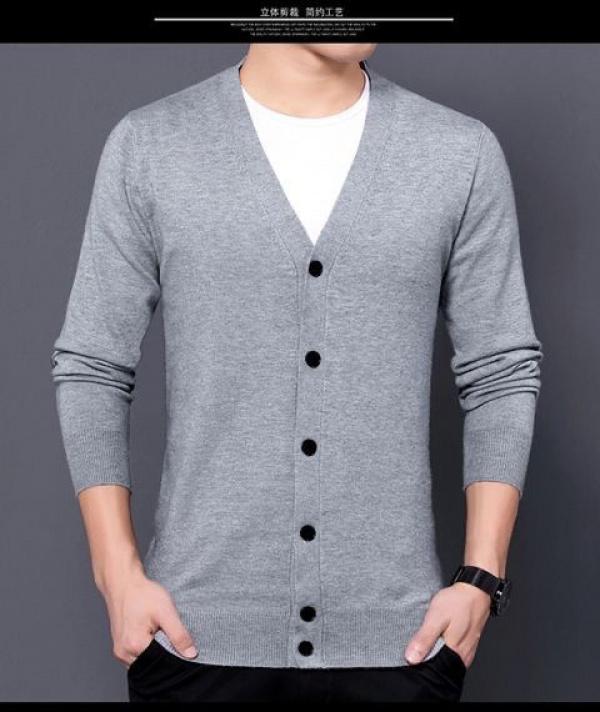 Product Introduction of Áo Khoác Cardigan Len Dệt Kim, Hàng Mới Về, Thích Hợp Cho Mùa Xuân Và Mùa Thu, Phong Cách Thường Ngày Màu Trơn Áo Len Mỏng Cho Nam, Thích Hợp Cho Nam Trung Niên Menswear 6