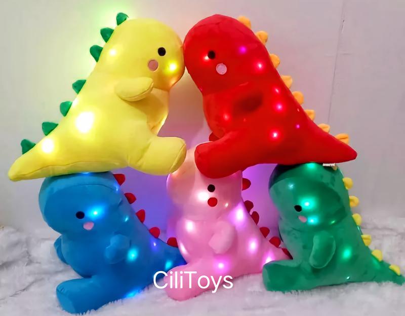 Boneka dinosaurus Led Menyala 35cm Bahan super halus SNI 3