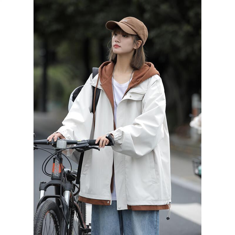 Áo khoác gió unisex nam nữ phối Layer nỉ chống nước - Áo bomber hoodie mũ trùm đầu chất vài gió dù 2 lớp siêu ấm