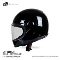 Gambar Helm Full Face Retro Pria Wanita Harian Motor Matic Tebal Nyaman SNI DOT Retro JP ROKR - Solid - BrokenWhiteGlos, L dari JPX HELMET Kab. Tangerang 1 Tokopedia