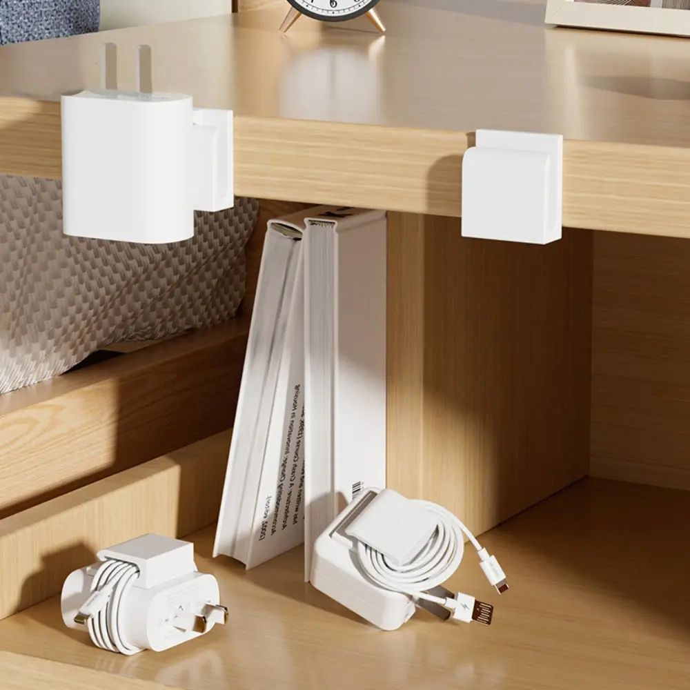 1/2pcs High Quality Desk Tidy Organiser Charger Cord Holder Wire Storage Light Weight Cable Clips Durable Portable Cable Winder Wire Cord