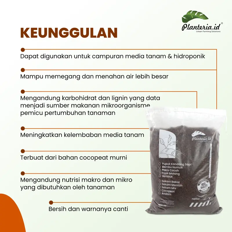 Cocopeat Berkualitas Bisa untuk Media Tanam & Hidroponik Tanah Tanaman 1