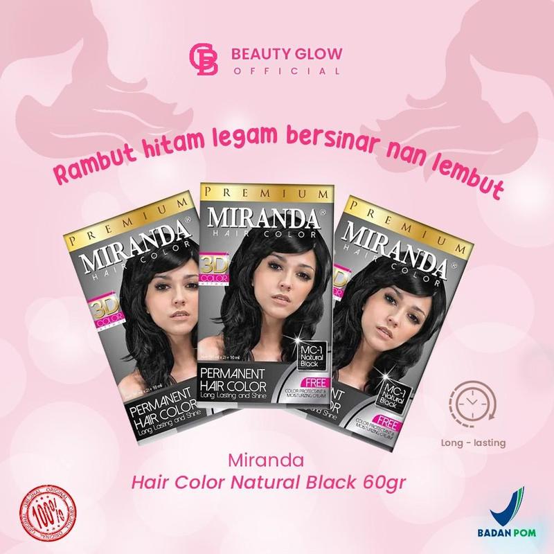 Product Introduction of Miranda cat pewarna rambut harga murah cuci gudang Hitam Kering 8