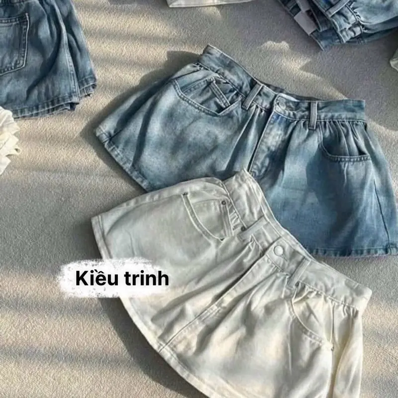 Chân váy bò chất siêu đẹp 3 màu xinh xỉu