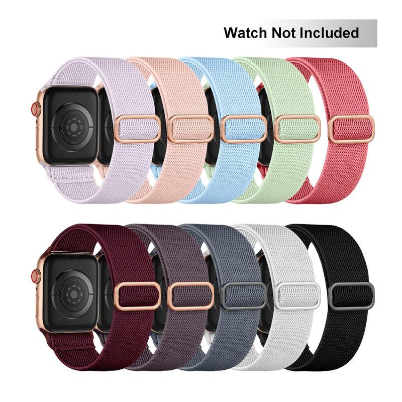 Stretchy Solo Loop Band, Soft Comfortable Nylon Elastic Braided Strap Wristband, Soft Nylon Watch Band for iWatch Series Ultra 9 8 7 6 5 4 3 2 1 SE 1