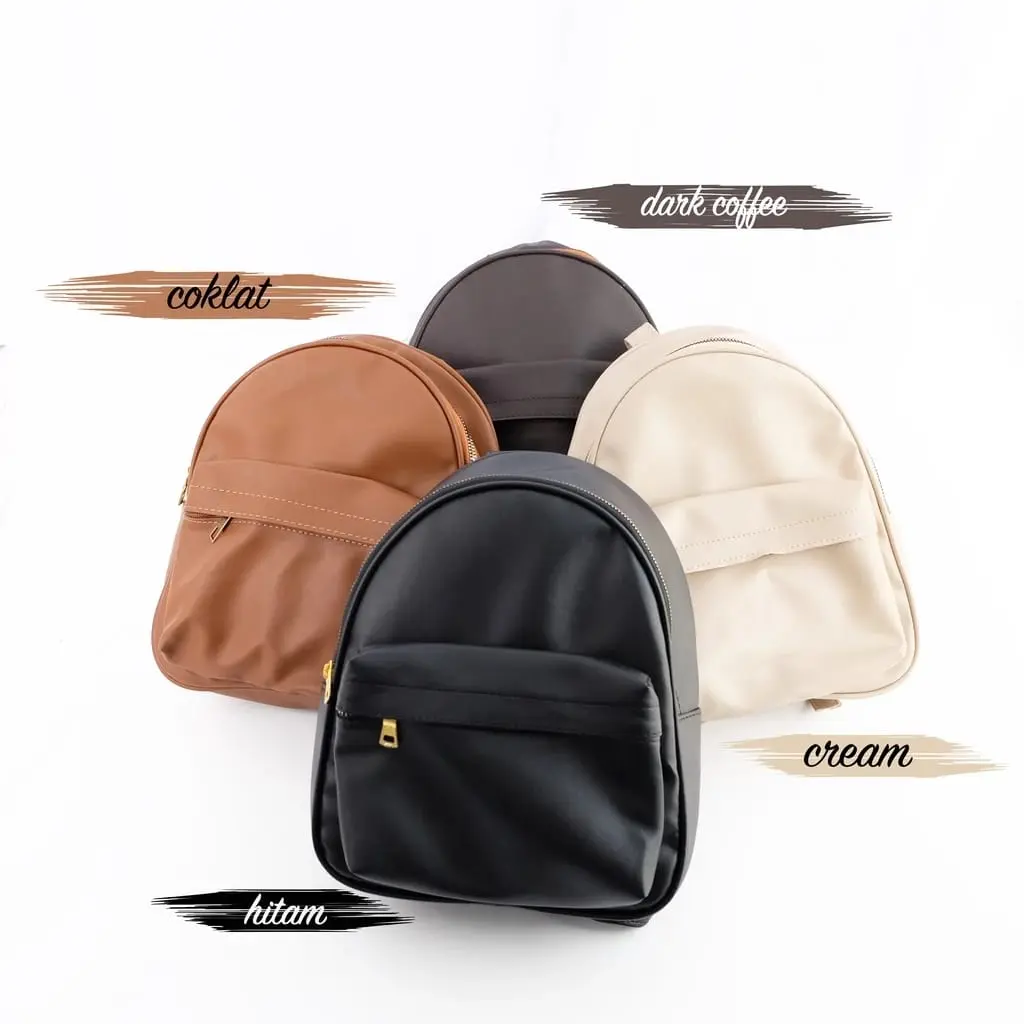 Tas Ransel Alisha Serbaguna / Tas Gendong kulit sintetis multifungsi wanita Backpack Sekolah
