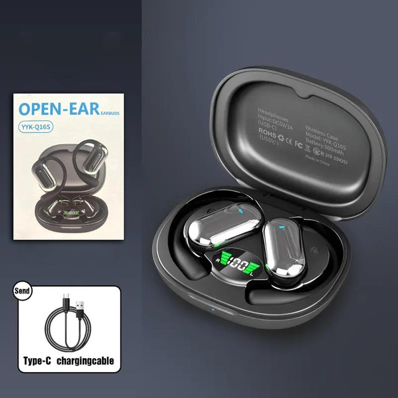 Wireless Open-ear Design Earphone, Portable Earphone with LED Display, Sports Earphone with Built-in Microphone for Running Fitness 3