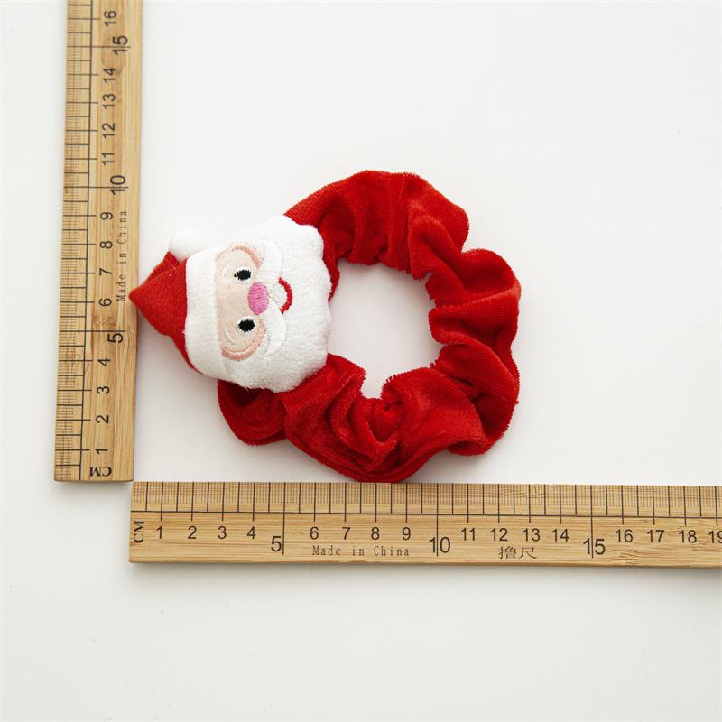 Product Introduction of 1-3 pcs Cartoon Christmas Elastic Hair Ties Cute Santa Claus Christmas Tree High Ponytail Hair Rope Sweet Hair Accessories Gifts 2