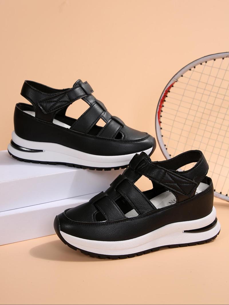 Product Introduction of Women's Fashionable Solid Color Platform Sandals, Casual Comfortable Breathable Sandals for Daily Wear, All-match Lightweight Non-slip Fashion Shoes for Women & Girls, Summer 7