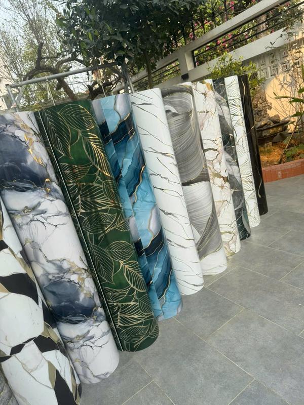 Cuộn xốp pvc 1,2x3m chính hãng THP vân đá cẩm thạch , lam sóng gỗ keo tráng nhôm trang trí nhà cửa