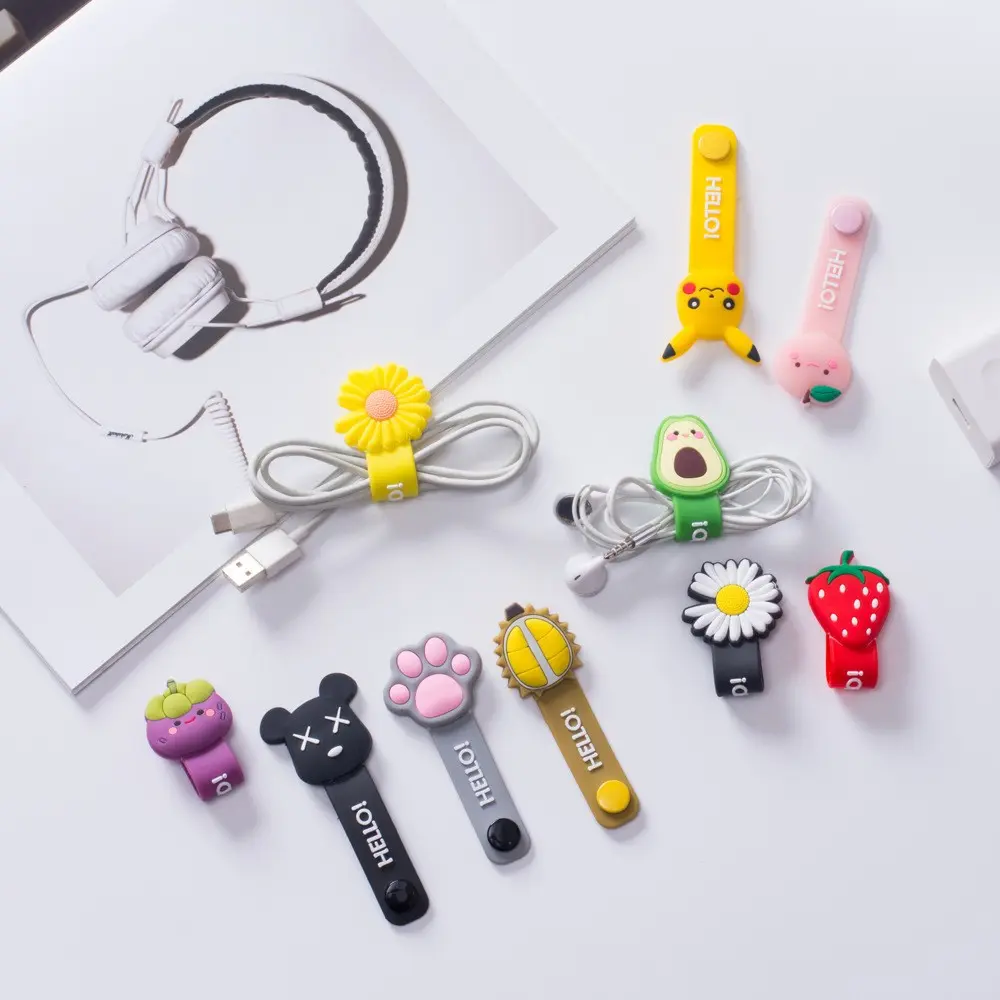 Adorable Silicone Cable Winder: Keep Your Earphones Organized & Tangle-Free!