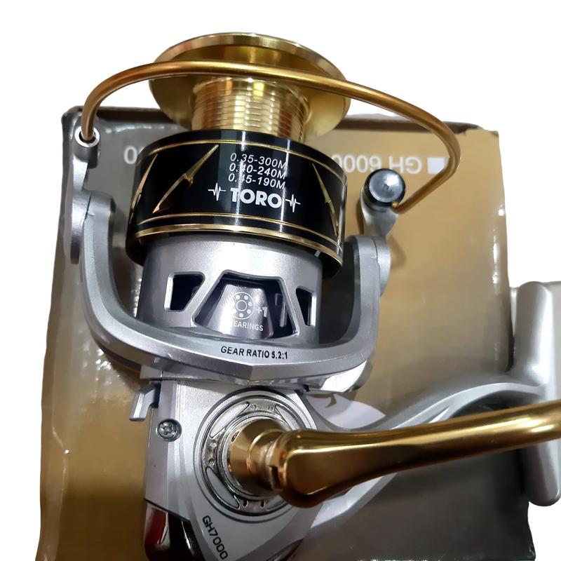 Máy Câu Cá Toro GH Trâu Vàng núm độ cối và Tay Quay kim loại sang trọng - Chuyên Bắt Cá Fishing Đi Câu