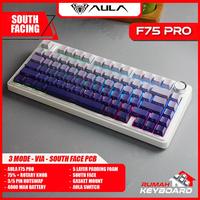 Gambar Aula F75 PRO - 75% Compact - 3 Mode - Gaske Mount - RGB - PBT Keycap - South Face - Mechanical Keyboard - GRADIENT GREY dari Rumah Keyboard Kota Administrasi Jakarta Barat 4 Tokopedia