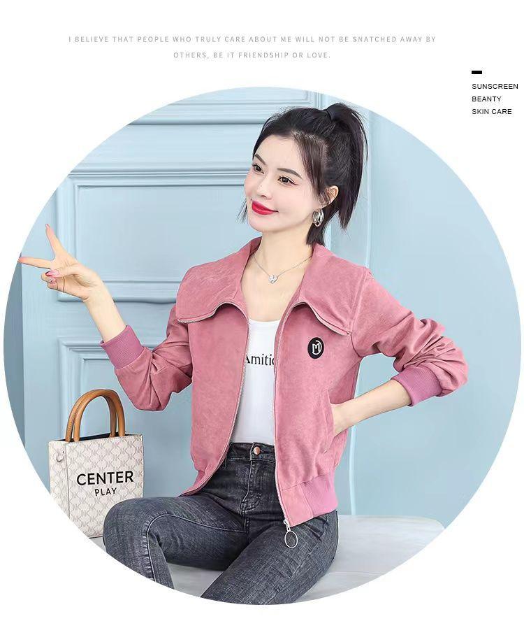 Product Introduction of Áo Khoác Ngắn Lót Lông Cừu / Không Lót Lông Cừu Cho Nữ, Áo Khoác Đồng Phục Bóng Chày Thường Ngày, Phong Cách Chanel Đa Năng Mới, Mùa Xuân Và Mùa Thu 27