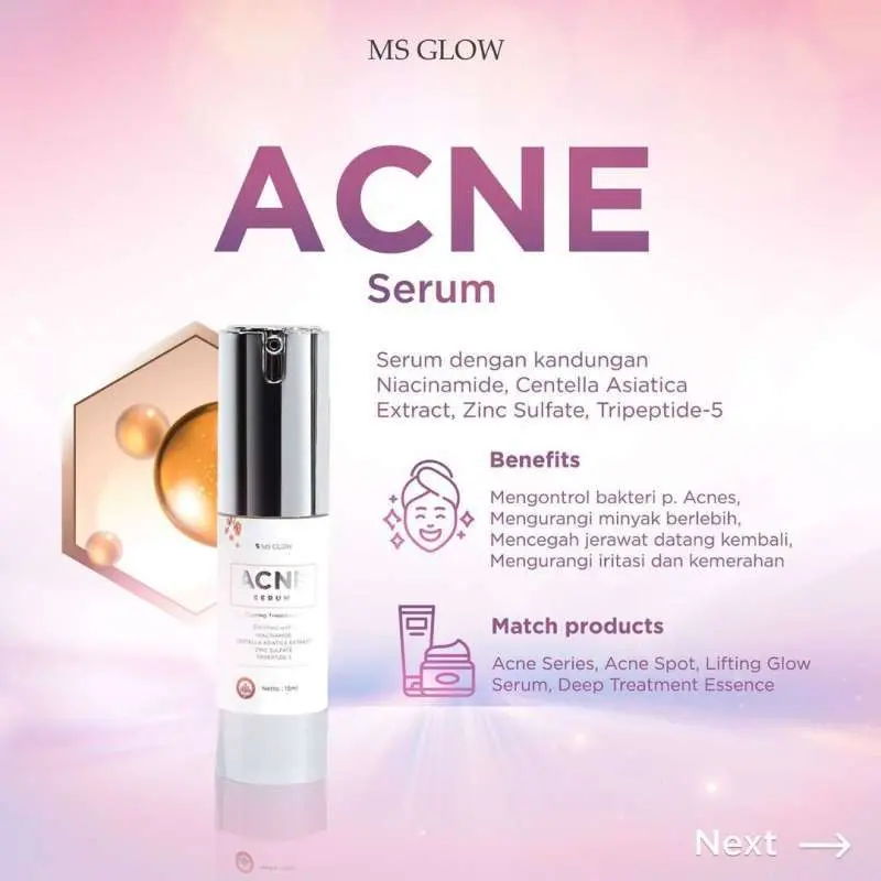 SERUM ACNE FREE ACNE SPOT Pembersih Jerawat MS GLOW BEAUTY Berjerawat 5