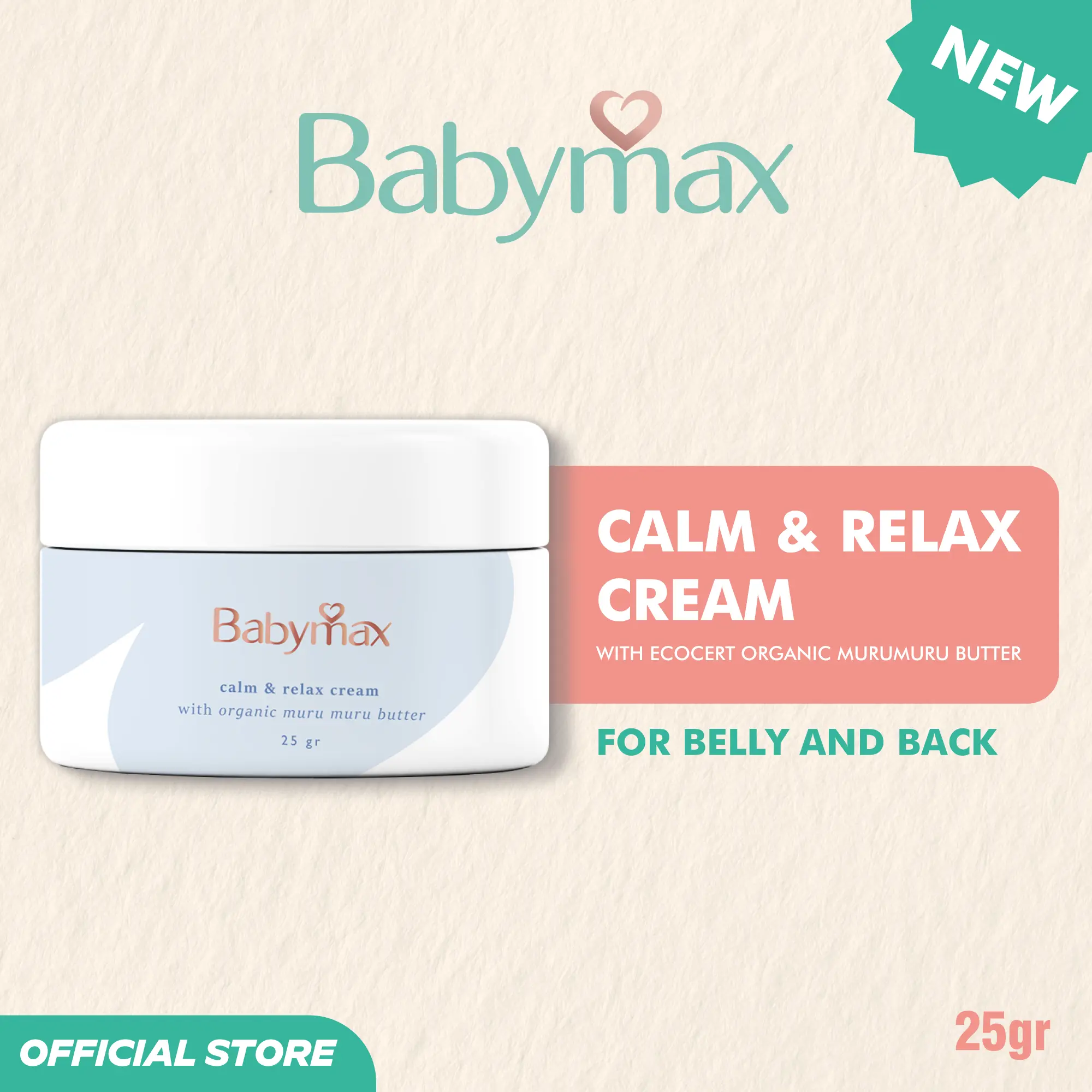 Babymax Calm And Relax Cream - For Belly And Back 25gr
